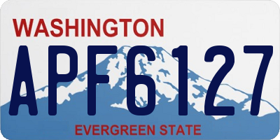 WA license plate APF6127