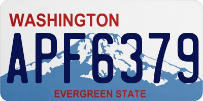 WA license plate APF6379