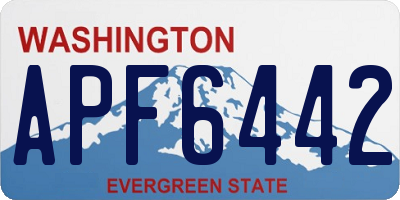 WA license plate APF6442