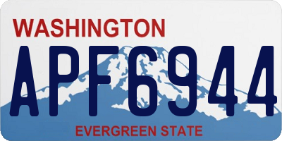 WA license plate APF6944