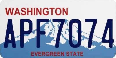 WA license plate APF7074