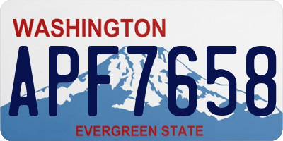 WA license plate APF7658