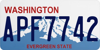 WA license plate APF7742