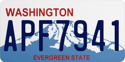 WA license plate APF7941
