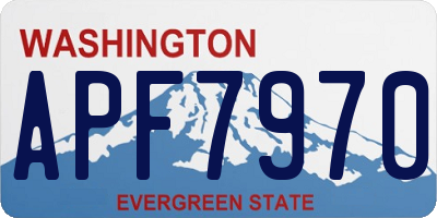 WA license plate APF7970