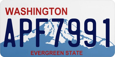 WA license plate APF7991