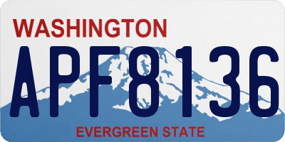 WA license plate APF8136
