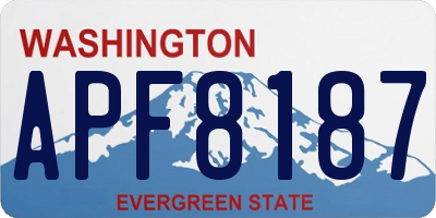 WA license plate APF8187
