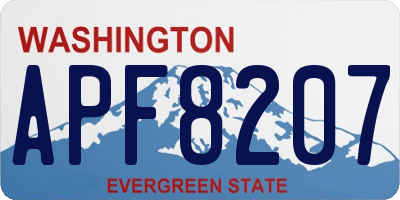 WA license plate APF8207