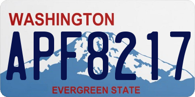 WA license plate APF8217