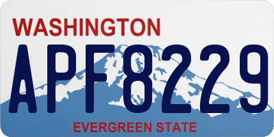 WA license plate APF8229