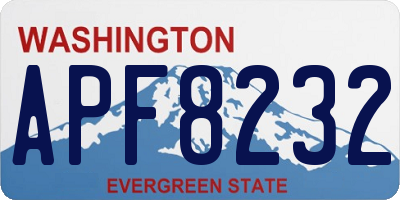 WA license plate APF8232