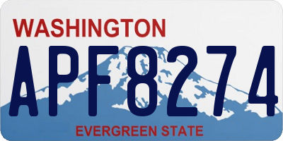 WA license plate APF8274
