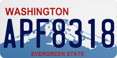 WA license plate APF8318