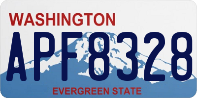 WA license plate APF8328