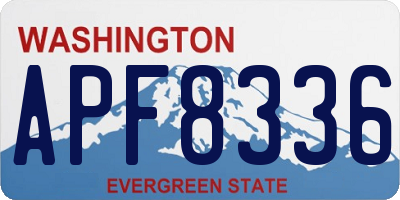 WA license plate APF8336