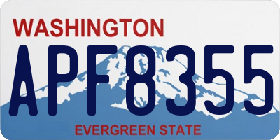 WA license plate APF8355