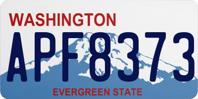 WA license plate APF8373