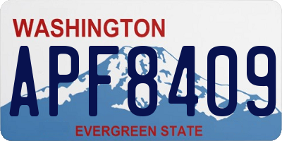 WA license plate APF8409