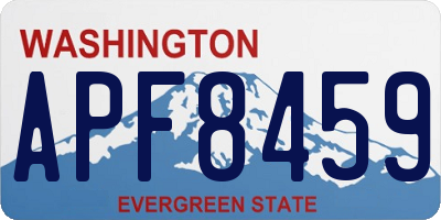 WA license plate APF8459