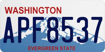 WA license plate APF8537