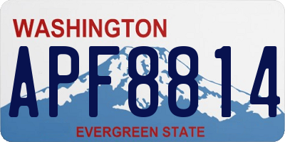 WA license plate APF8814