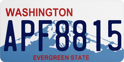 WA license plate APF8815
