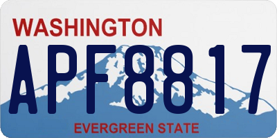 WA license plate APF8817