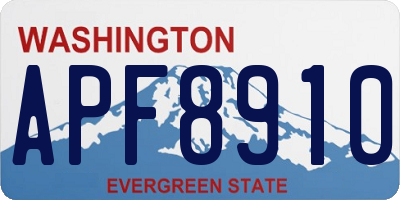 WA license plate APF8910