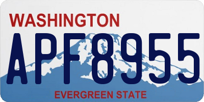 WA license plate APF8955