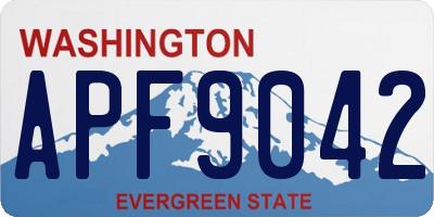 WA license plate APF9042
