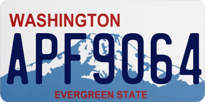 WA license plate APF9064