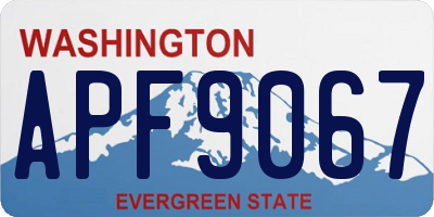 WA license plate APF9067