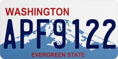 WA license plate APF9122