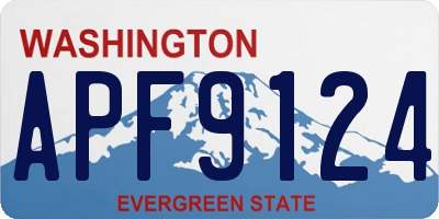 WA license plate APF9124