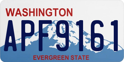WA license plate APF9161