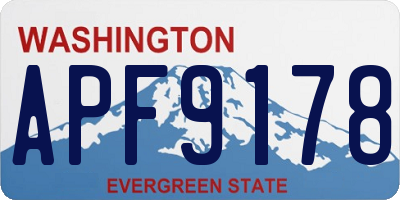 WA license plate APF9178