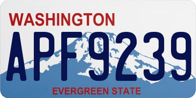 WA license plate APF9239