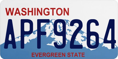 WA license plate APF9264