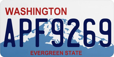 WA license plate APF9269