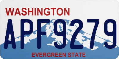 WA license plate APF9279