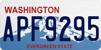WA license plate APF9295