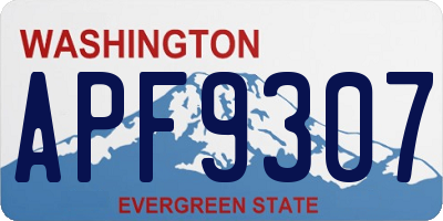 WA license plate APF9307