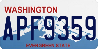 WA license plate APF9359