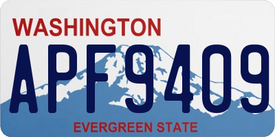 WA license plate APF9409