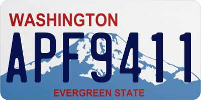 WA license plate APF9411