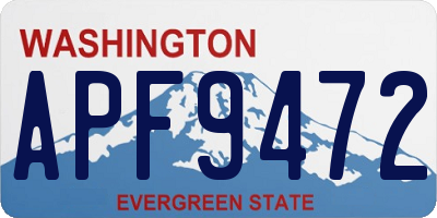 WA license plate APF9472