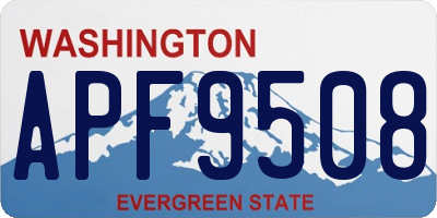 WA license plate APF9508