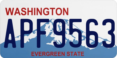 WA license plate APF9563