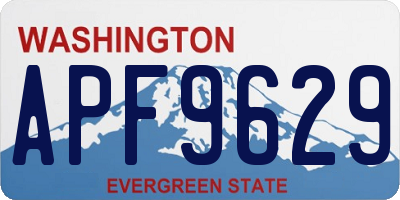 WA license plate APF9629